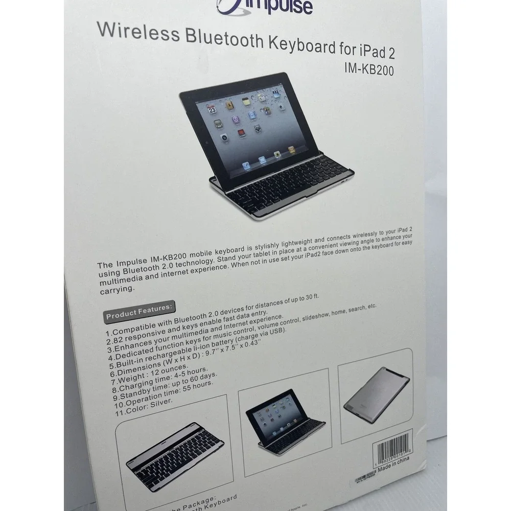 Vintage Impulse Wireless‎ Bluetooth Keyboard For iPad 2 New In Box